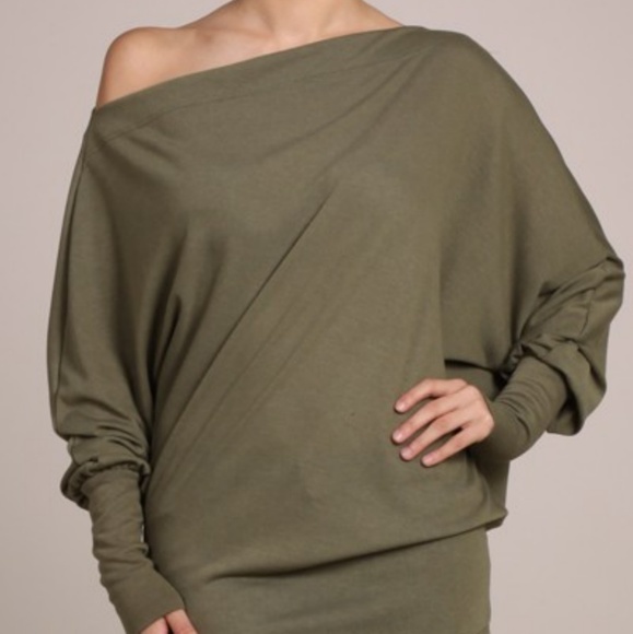Curvy Mixed Print Block Dolman Peplum Top - Olive main image 0